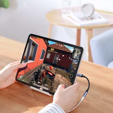 Przejściówka do słuchawek USB-C na 3.5mm Mini Jack 10cm - czarny Przejściówka do słuchawek USB-C na 3.5mm Mini Jack 10cm - czarny