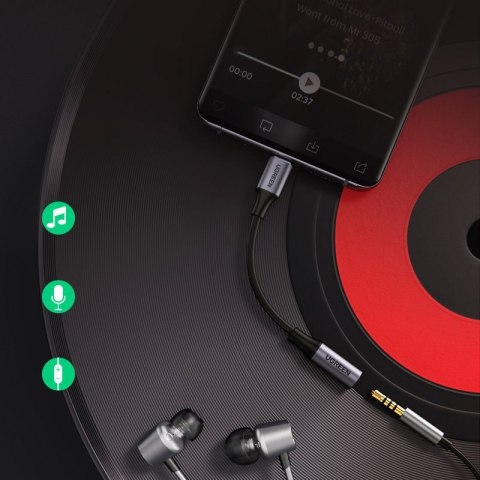 Przejściówka do słuchawek USB-C na 3.5mm Mini Jack 10cm - czarny Przejściówka do słuchawek USB-C na 3.5mm Mini Jack 10cm - czarny