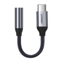 Przejściówka do słuchawek z Mini Jack 3.5 mm na USB-C 10cm - szary Przejściówka do słuchawek z Mini Jack 3.5 mm na USB-C 10cm - szary