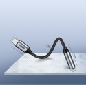 Przejściówka do słuchawek z Mini Jack 3.5 mm na USB-C 10cm - szary Przejściówka do słuchawek z Mini Jack 3.5 mm na USB-C 10cm - szary