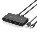 Switch box HUB przełącznik 4x USB 2.0 rozdzielacz USB na dwa komputery - czarny Switch box HUB przełącznik 4x USB 2.0 rozdzielacz USB na dwa komputery - czarny