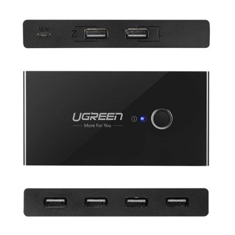 Switch box HUB przełącznik 4x USB 2.0 rozdzielacz USB na dwa komputery - czarny Switch box HUB przełącznik 4x USB 2.0 rozdzielacz USB na dwa komputery - czarny