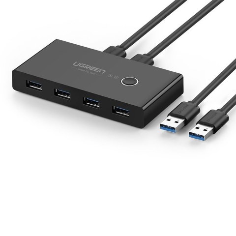 Switch box HUB przełącznik 4x USB 3.2 Gen 1 rozdzielacz USB na dwa komputery - czarny Switch box HUB przełącznik 4x USB 3.2 Gen 1 rozdzielacz USB na dwa komputery - czarny
