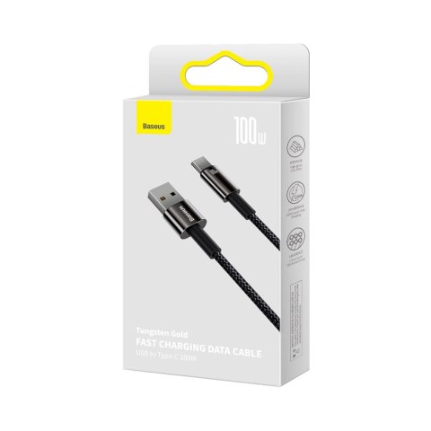 Tungsten Gold kabel przewód USB-USB-C 480Mb-s 100W 1m czarny Tungsten Gold kabel przewód USB-USB-C 480Mb-s 100W 1m czarny