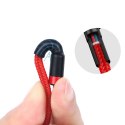 Wytrzymały kabel przewód w oplocie USB-C do USB-C QC3 1m - czerwony Wytrzymały kabel przewód w oplocie USB-C do USB-C QC3 1m - czerwony