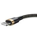 Wytrzymały kabel przewód w oplocie USB do iPhone Lightning QC3 1m - czarno-złoty Wytrzymały kabel przewód w oplocie USB do iPhone Lightning QC3 1m - czarno-złoty