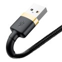 Wytrzymały kabel przewód w oplocie USB do iPhone Lightning QC3 1m - czarno-złoty Wytrzymały kabel przewód w oplocie USB do iPhone Lightning QC3 1m - czarno-złoty