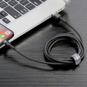 Wytrzymały kabel przewód w oplocie USB do iPhone Lightning QC3 2m - czarny Wytrzymały kabel przewód w oplocie USB do iPhone Lightning QC3 2m - czarny