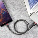 Wytrzymały nylonowy kabel przewód USB - USB-C QC3 3m - czerwony Wytrzymały nylonowy kabel przewód USB - USB-C QC3 3m - czerwony