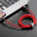 Wytrzymały nylonowy kabel przewód USB - iPhone Lightning QC3 3m - czerwony Wytrzymały nylonowy kabel przewód USB - iPhone Lightning QC3 3m - czerwony