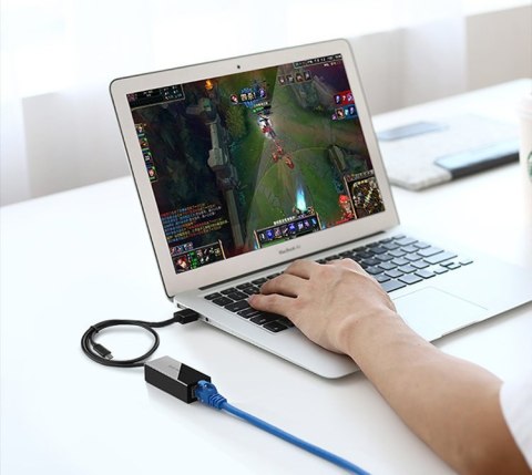 Zewnętrzna karta sieciowa LAN RJ45 - USB 2.0 100 Mbps - czarny Zewnętrzna karta sieciowa LAN RJ45 - USB 2.0 100 Mbps - czarny