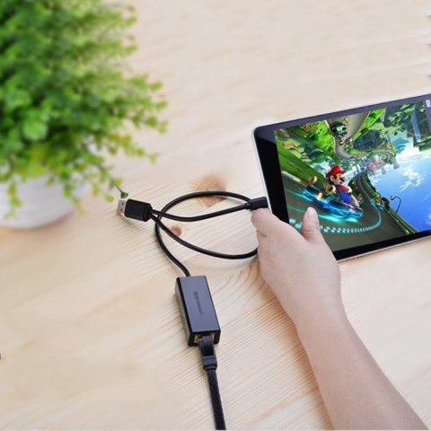 Zewnętrzna karta sieciowa LAN RJ45 - USB 2.0 100 Mbps - czarny Zewnętrzna karta sieciowa LAN RJ45 - USB 2.0 100 Mbps - czarny