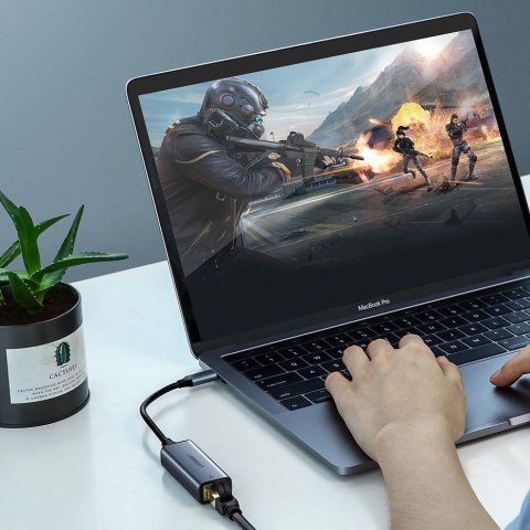 Zewnętrzna karta sieciowa LAN RJ45 - USB-C 1 Gigabit Ethernet - szary Zewnętrzna karta sieciowa LAN RJ45 - USB-C 1 Gigabit Ethernet - szary