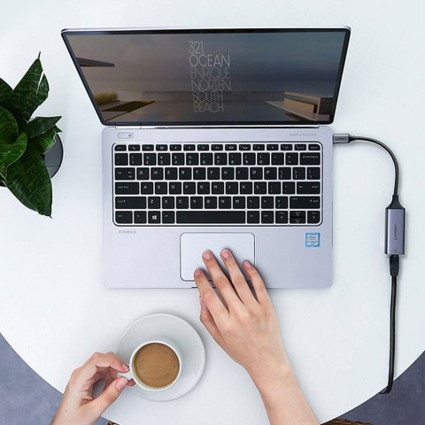 Zewnętrzna karta sieciowa LAN RJ45 - USB-C 1 Gigabit Ethernet - szary Zewnętrzna karta sieciowa LAN RJ45 - USB-C 1 Gigabit Ethernet - szary