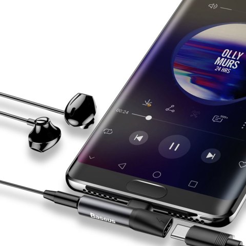 Audio Converter L41 adapter przejściówka ze złącza USB-C na port USB-C + Jack 3.5 mm czarny Audio Converter L41 adapter przejściówka ze złącza USB-C na port USB-C + Jack 3.5 mm czarny