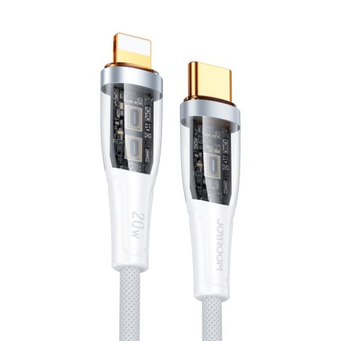 Kabel przewód z inteligentnym wyłącznikiem USB-C - iPhone Lightning 1.2m - biały Kabel przewód z inteligentnym wyłącznikiem USB-C - iPhone Lightning 1.2m - biały