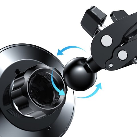 Samochodowy uchwyt magnetyczny indukcyjna ładowarka Qi 15W MagSafe do iPhone czarny Samochodowy uchwyt magnetyczny indukcyjna ładowarka Qi 15W MagSafe do iPhone czarny