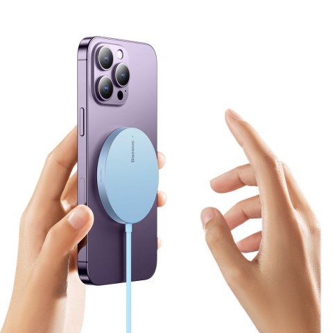 Simple Mini3 ładowarka magnetyczna indukcyjna MagSafe Qi 15W - niebieska Simple Mini3 ładowarka magnetyczna indukcyjna MagSafe Qi 15W - niebieska