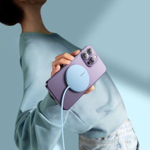 Simple Mini3 ładowarka magnetyczna indukcyjna MagSafe Qi 15W - niebieska Simple Mini3 ładowarka magnetyczna indukcyjna MagSafe Qi 15W - niebieska