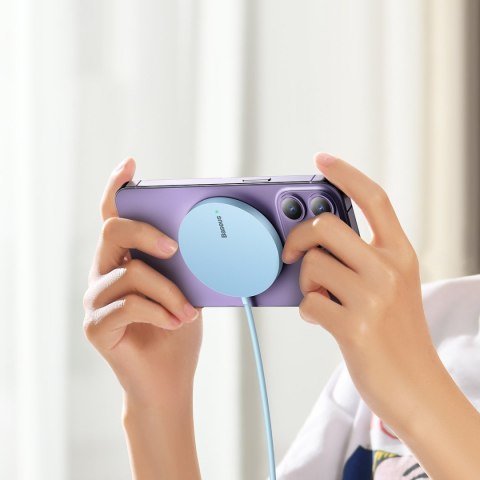 Simple Mini3 ładowarka magnetyczna indukcyjna MagSafe Qi 15W - niebieska Simple Mini3 ładowarka magnetyczna indukcyjna MagSafe Qi 15W - niebieska