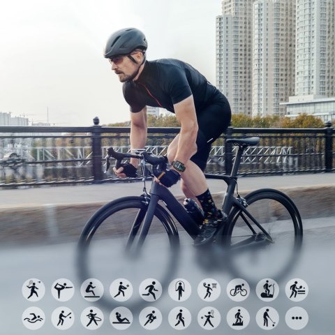 Smartwatch JR-FT5 Fit-Life Series z funkcją odbierania połączeń - czarny Smartwatch JR-FT5 Fit-Life Series z funkcją odbierania połączeń - czarny