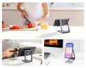 Solidna składana podstawka na telefon tablet metalowa aluminiowa szary Solidna składana podstawka na telefon tablet metalowa aluminiowa szary