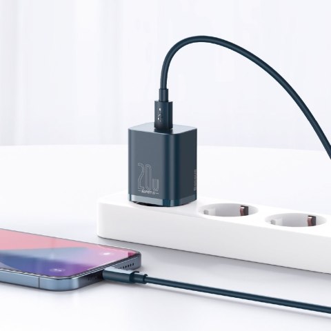 Super Si 1C szybka ładowarka USB-C 20W Power Delivery niebieski Super Si 1C szybka ładowarka USB-C 20W Power Delivery niebieski