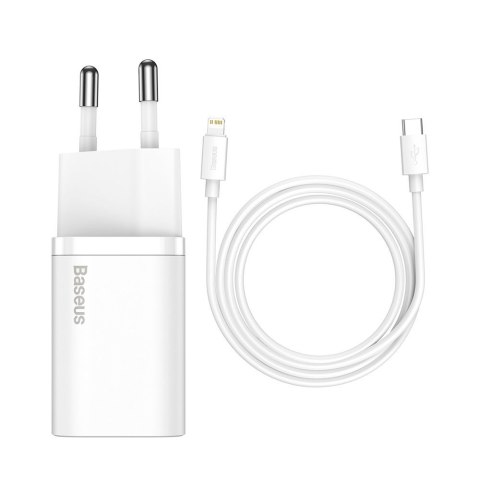 Szybka ładowarka do Iphone Super Si 1C 20W Power Delivery + kabel USB-C - Lightning 1m biały Szybka ładowarka do Iphone Super Si 1C 20W Power Delivery + kabel USB-C - Lightning 1m biały