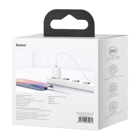 Szybka ładowarka do Iphone Super Si 1C 20W Power Delivery + kabel USB-C - Lightning 1m biały Szybka ładowarka do Iphone Super Si 1C 20W Power Delivery + kabel USB-C - Lightning 1m biały