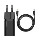 Szybka ładowarka do Iphone Super Si 1C 20W Power Delivery + kabel USB-C - Lightning 1m czarny Szybka ładowarka do Iphone Super Si 1C 20W Power Delivery + kabel USB-C - Lightning 1m czarny