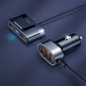 Szybka ładowarka samochodowa 5x USB 6.2A z przedłużaczem czarny Szybka ładowarka samochodowa 5x USB 6.2A z przedłużaczem czarny