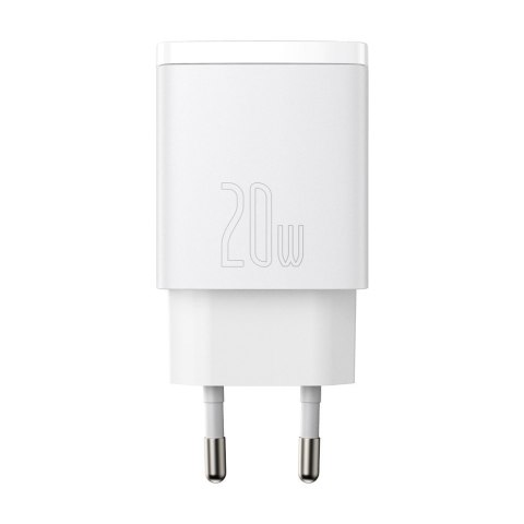 Szybka ładowarka sieciowa Compact USB USB-C 20W 3A PD QC 3.0 biały Szybka ładowarka sieciowa Compact USB USB-C 20W 3A PD QC 3.0 biały