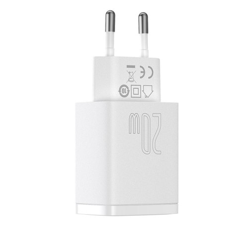 Szybka ładowarka sieciowa Compact USB USB-C 20W 3A PD QC 3.0 biały Szybka ładowarka sieciowa Compact USB USB-C 20W 3A PD QC 3.0 biały