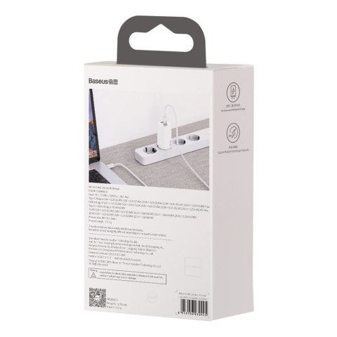 Szybka ładowarka sieciowa GaN2 Pro USB USB-C QC PD 65W biały Szybka ładowarka sieciowa GaN2 Pro USB USB-C QC PD 65W biały