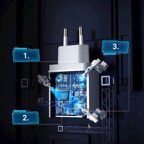 Szybka ładowarka sieciowa Quick Charge 3.0 18W 3A USB biały Szybka ładowarka sieciowa Quick Charge 3.0 18W 3A USB biały