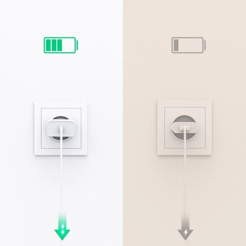 Szybka ładowarka sieciowa USB-C Power Delivery 30 W Quick Charge 4.0 biały Szybka ładowarka sieciowa USB-C Power Delivery 30 W Quick Charge 4.0 biały