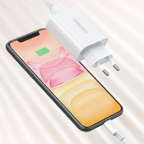 Szybka ładowarka sieciowa USB-C Power Delivery 30 W Quick Charge 4.0 biały Szybka ładowarka sieciowa USB-C Power Delivery 30 W Quick Charge 4.0 biały