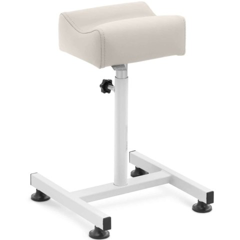 Podnóżek kosmetyczny do pedicure 24x22cm wys. 47-67cm - kremowy Podnóżek kosmetyczny do pedicure 24x22cm wys. 47-67cm - kremowy