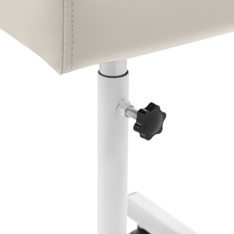 Podnóżek kosmetyczny do pedicure 24x22cm wys. 47-67cm - kremowy Podnóżek kosmetyczny do pedicure 24x22cm wys. 47-67cm - kremowy