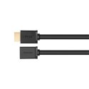 Przedłużacz do kabla przewodu HDMI 1.4v 4K 60Hz 30AWG 2m czarny Przedłużacz do kabla przewodu HDMI 1.4v 4K 60Hz 30AWG 2m czarny