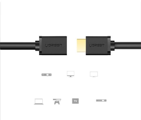 Przedłużacz do kabla przewodu HDMI 1.4v 4K 60Hz 30AWG 2m czarny Przedłużacz do kabla przewodu HDMI 1.4v 4K 60Hz 30AWG 2m czarny