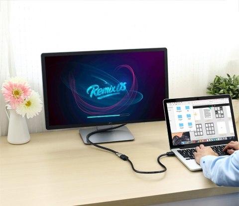 Przedłużacz do kabla przewodu HDMI 1.4v 4K 60Hz 30AWG 2m czarny Przedłużacz do kabla przewodu HDMI 1.4v 4K 60Hz 30AWG 2m czarny