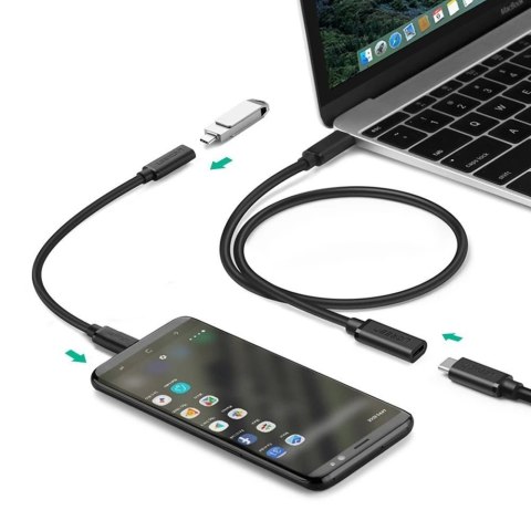 Przedłużacz do kabla przewodu USB-C 3.1 0.5m czarny Przedłużacz do kabla przewodu USB-C 3.1 0.5m czarny