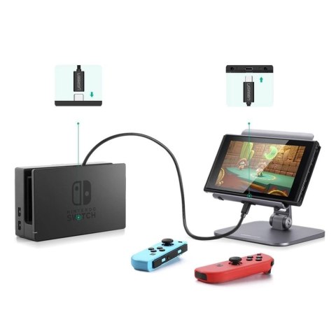 Przedłużacz do kabla przewodu USB-C 3.1 0.5m czarny Przedłużacz do kabla przewodu USB-C 3.1 0.5m czarny