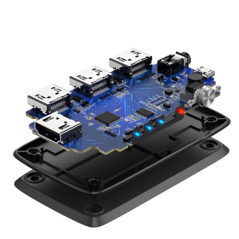 Przełącznik rozdzielacz splitter switch HDMI - 3x HDMI 4K 30Hz czarny Przełącznik rozdzielacz splitter switch HDMI - 3x HDMI 4K 30Hz czarny