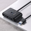 Rozdzielacz HUB portu USB do 4x USB 3.2 kabel 0.5 m czarny Rozdzielacz HUB portu USB do 4x USB 3.2 kabel 0.5 m czarny