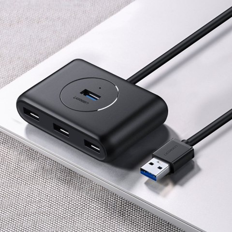 Rozdzielacz HUB portu USB do 4x USB 3.2 kabel 0.5 m czarny Rozdzielacz HUB portu USB do 4x USB 3.2 kabel 0.5 m czarny