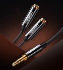 Rozdzielacz kabla słuchawkowego 2x AUX 3.5mm mini jack 25cm czarny Rozdzielacz kabla słuchawkowego 2x AUX 3.5mm mini jack 25cm czarny