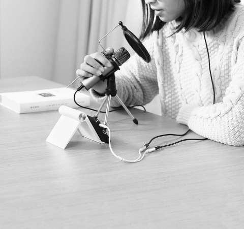 Rozdzielacz słuchawkowy 3.5mm mini jack AUX + mikrofon stereo 20cm srebrny Rozdzielacz słuchawkowy 3.5mm mini jack AUX + mikrofon stereo 20cm srebrny