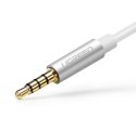 Rozdzielacz słuchawkowy 3.5mm mini jack AUX + mikrofon stereo 20cm srebrny Rozdzielacz słuchawkowy 3.5mm mini jack AUX + mikrofon stereo 20cm srebrny